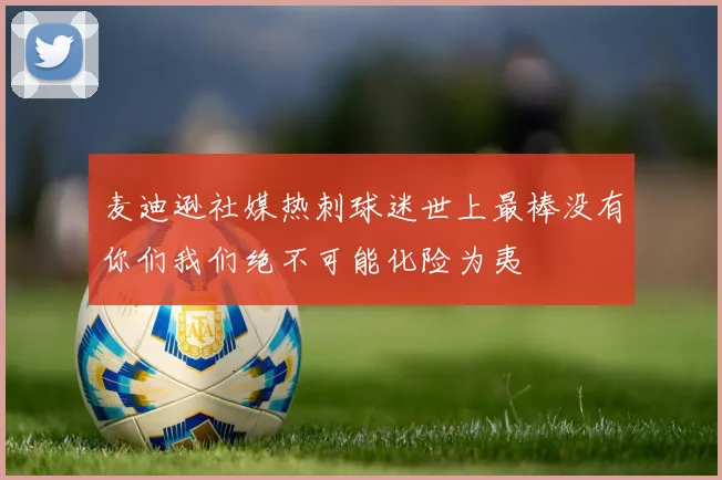 麦迪逊社媒热刺球迷世上最棒没有你们我们绝不可能化险为夷